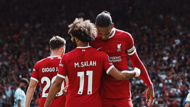Hasil Liverpool vs Bournemouth 3-1, Mo Salah cetak gol rebound.