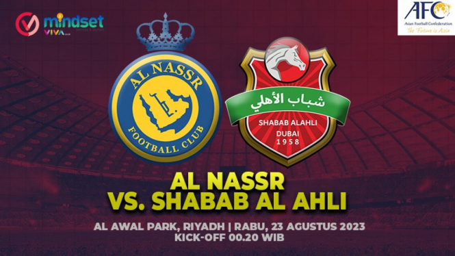 Live Streaming Al Nassr vs Shabab Al Ahli Dubai FC hari ini.