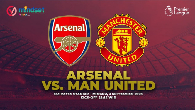 Live Streaming Arsenal vs Man United, Minggu (3/9).