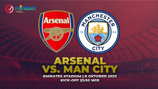 Live Streaming Arsenal vs Man City, Minggu (8/10).