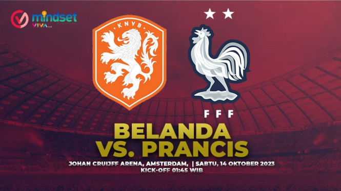 Live Streaming Belanda vs Prancis hari ini, Sabtu (14/10).