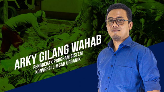Arky Gilang Wahab, penggerak program sistem konversi limbah organik.