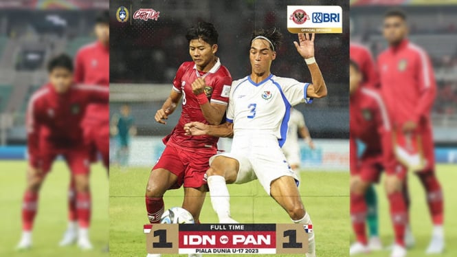 Hasil Piala Dunia U-17: Timnas Indonesia vs Panama 1-1.