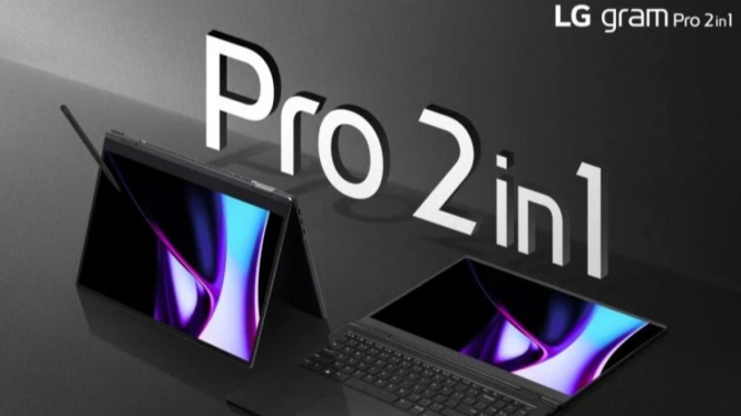 Penampakan laptop anyar LG Gram Pro 2-in-1.