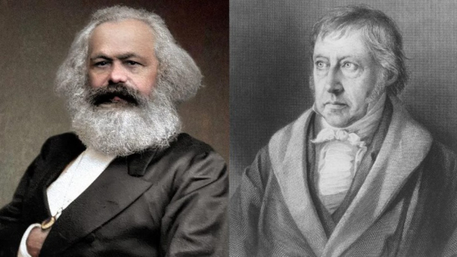 Karl Marx dan Hegel filsuf ternama barat.