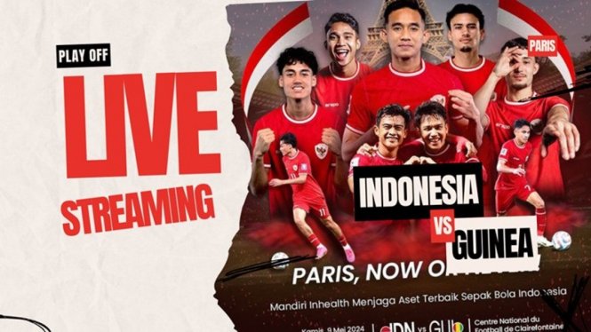 Nonton Live Streaming Timnas Indonesia U-23 vs Guinea U-23.