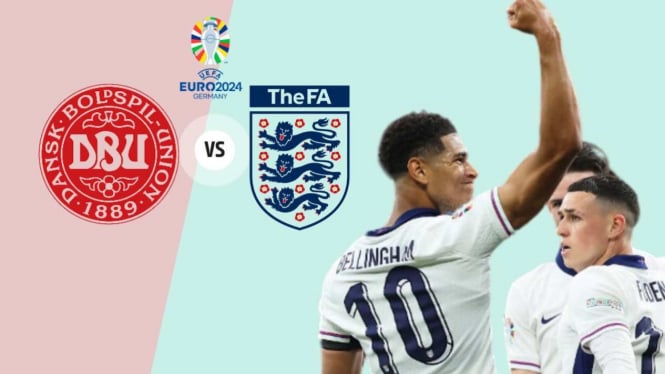 Link Nonton Live Streaming Denmark vs Inggris di EURO 2024.