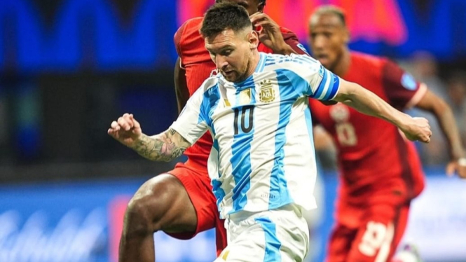Lionel Messi kapten Timnas Argentina.