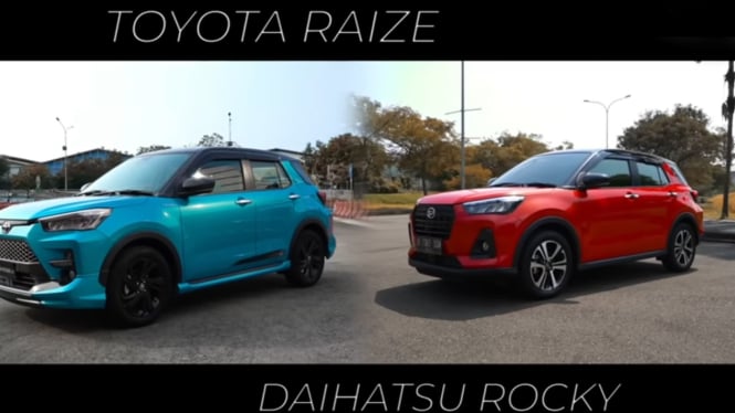 Toyota Raize vs Daihatsu Rocky.