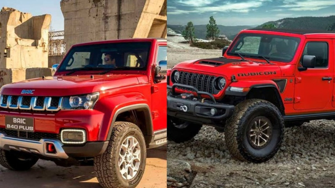 BAIC BJ40 dan Jeep Wrangler.