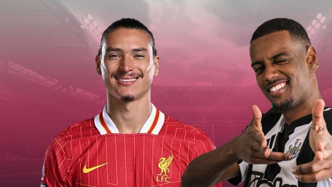 Striker Liverpool, Darwin Nunez dan striker Newcastle, Alexander Isak.