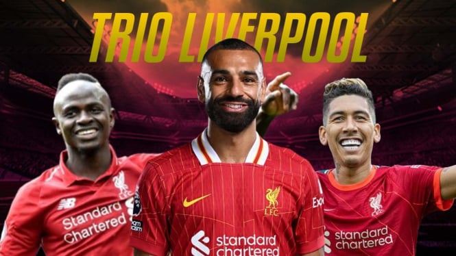 Trio Liverpool ikonik, Mohamed Salah, Sadio Mane dan Roberto Firmino.