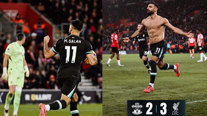 Liverpool Menang Dramatis 3-2 atas Southampton.