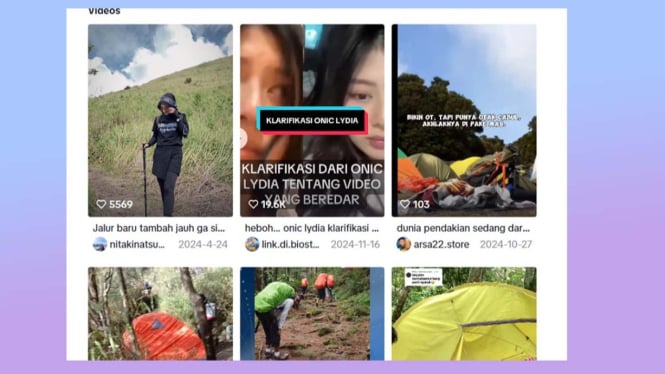 Nita Pendaki Viral 12 Menit Ramai di TikTok.