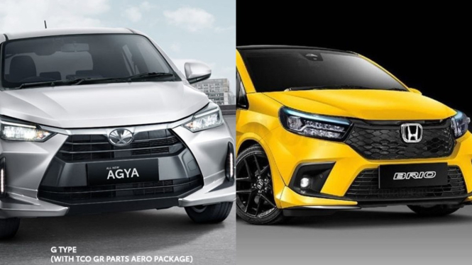 Toyota Agya G vs Honda Brio Satya, mana mobil LCGC yang lebih irit?