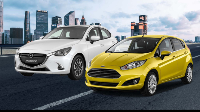 Mazda 2 vs Ford Fiesta.