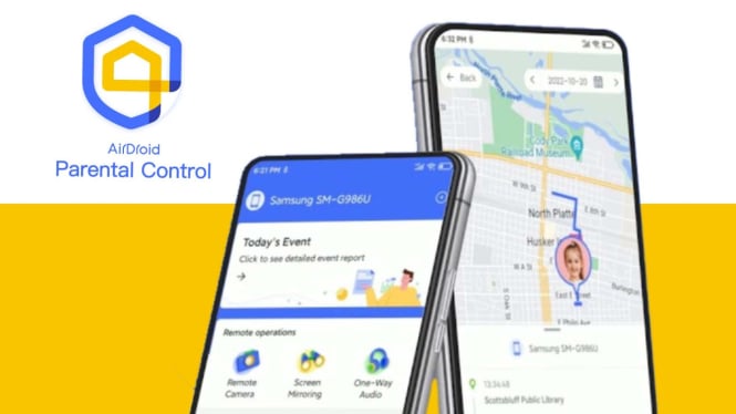 Aplikasi AirDroid Parental Control.
