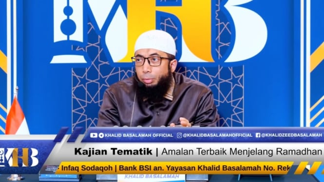 Ustadz Khalid Basalamah dalam kajian jelang ramadan.