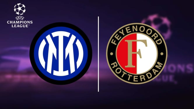 Inter Milan vs Feyenoord di Liga Champions.