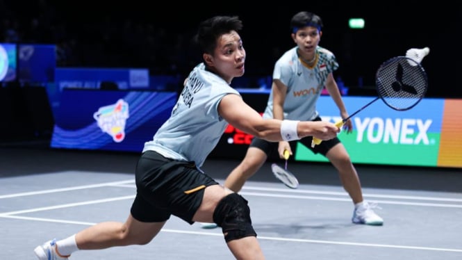 Apriyani/Fadia saat lawan pasangan Chinese Taipei.