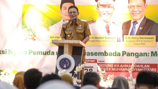 Sambutan Bupati Ciamis di Seminar Nasional.