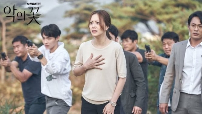 Adegan menegangkan dalam drama Flower of Evil.