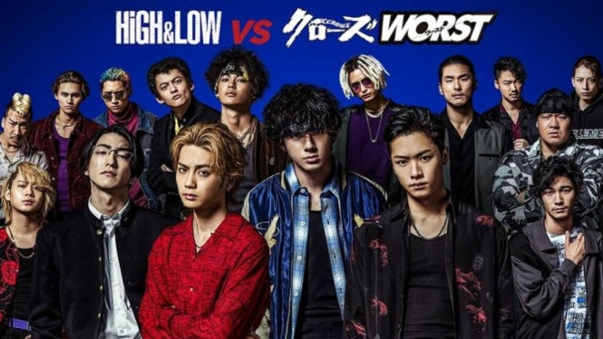 Murayama, Todoroki, Fujio dalam High&Low: The Worst Episode.O