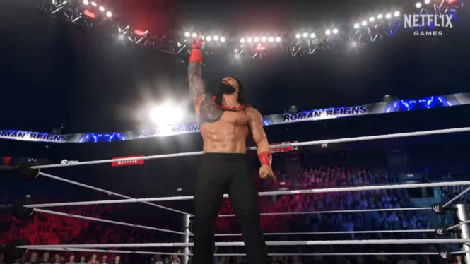 Cuplikan dari trailer WWE 2K25 Netflix Edition