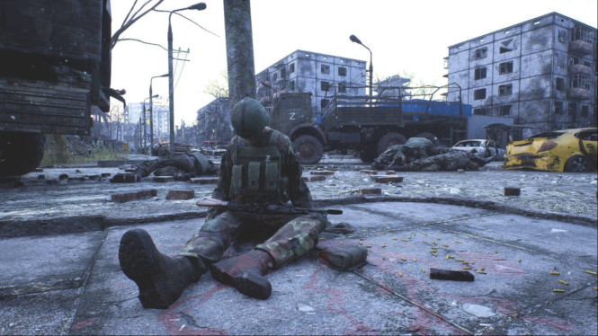 gambaran Ukraina yang di invasi Rusia dalam Were Still Here
