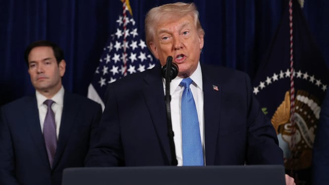 Potret presiden Amerika Serikat akan ambil alih venezuela