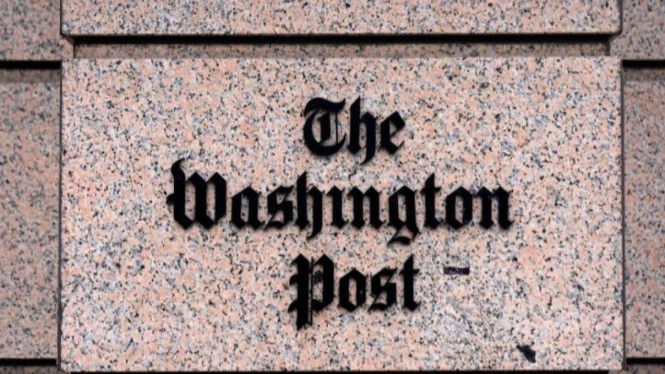 Sebuah papan nama The Washington Post