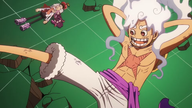 Monkey D. Luffy dalam mode Gear 5.