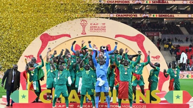 Tim Nasional Senegal di final AFCON.