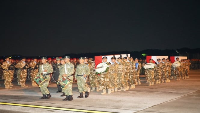 Tiga jenazah personel TNI satgas UNIFIL | Foto: Website resmi/ TNI AD