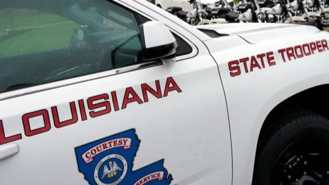 Sebuah kendaraan Kepolisian Negara Bagian Louisiana