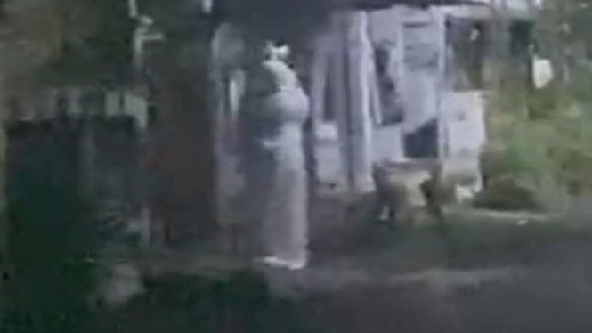 Foto penampakan teror pocong yang banyak beredar di jagat maya