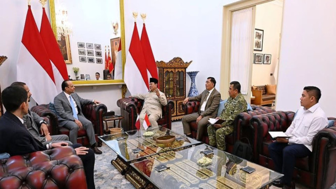 Kunjungan Wakil PM Qatar di Istana Merdeka, Jakarta, Indonesia