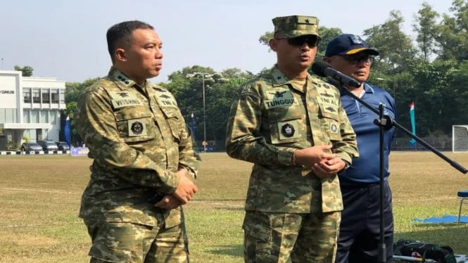 Kepala Dinas Penerangan TNI AL Laksamana TNI, Tunggul saat Jumpa Pers