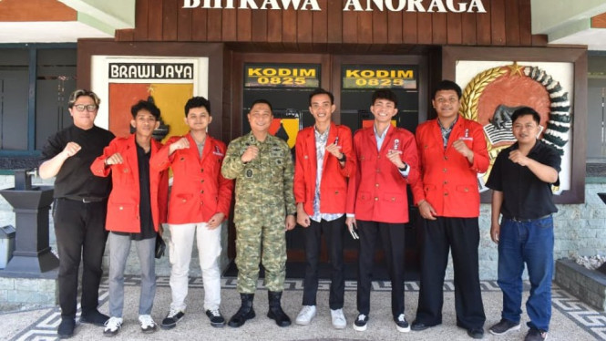 truktural DPC GMNI dan Dandim 0825/Banyuwangi saat foto bersama setelah Audiensi