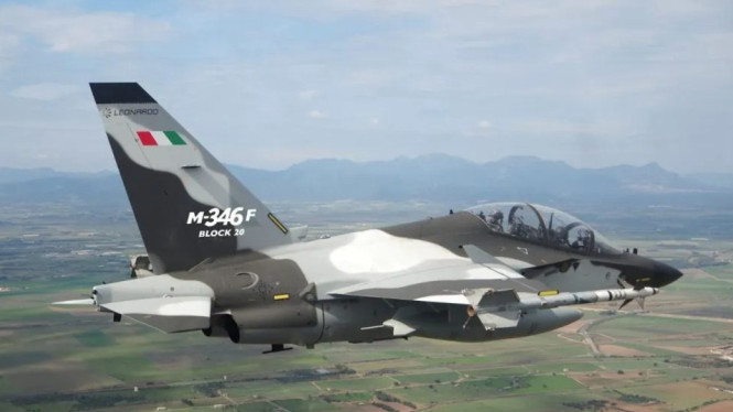 Pesawat Jet Tempur M-346 F Block 20 Pabrikan Alutsista Asal Italia Leonardo