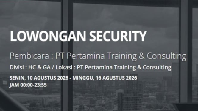 Lowongan kerja di PT Pertamina (Persero) khusus SMA/ SMK