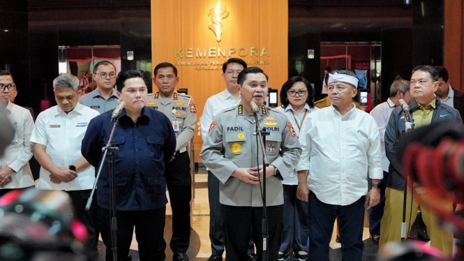 Polri dan Menpora dalam Keterangan Pers terkait Gelaran FIFA ASEAN Cup 2026
