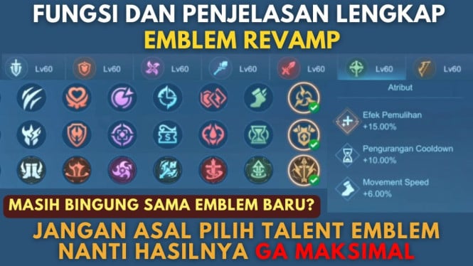 Cara Mudah Memaksimalkan Emblem dan Spell di Mobile Legends