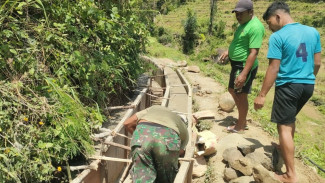 Kodim Manggarai Genjot Irigasi TMMD ke-126 Desa Pinggang, Progres 65 Persen