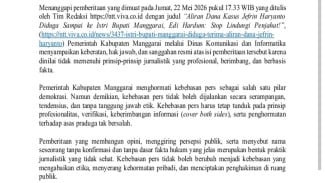 Hak Jawab dan Sanggahan Resmi Pemerintah Kabupaten Manggarai soal Dugaan Aliran Dana ke Istri Bupati