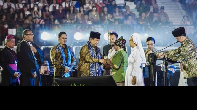 Presiden RI Prabowo Subianto hadiri perayaan Natal bersama Nasional 2024 di Jakarta