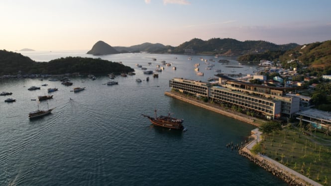 Pemandangan udara Hotel Meruorah Labuan Bajo