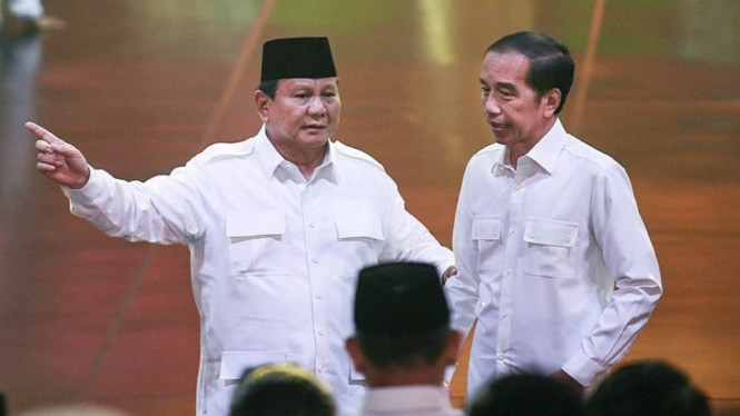 Presiden Prabowo Subianto bersama Jokowi di HUT Gerindra