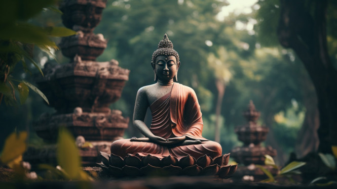 Patung Buddha untuk spiritualitas dan zen