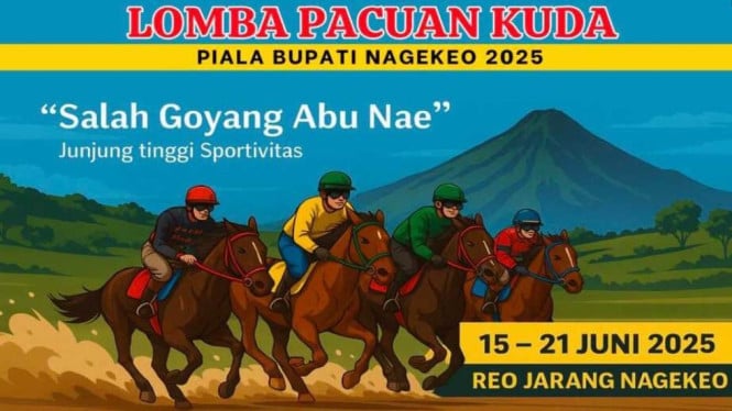 Flyer lomba pacuan kuda Nagekeo 2025